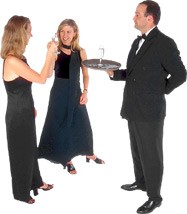 Wait Staff Serving Champagne